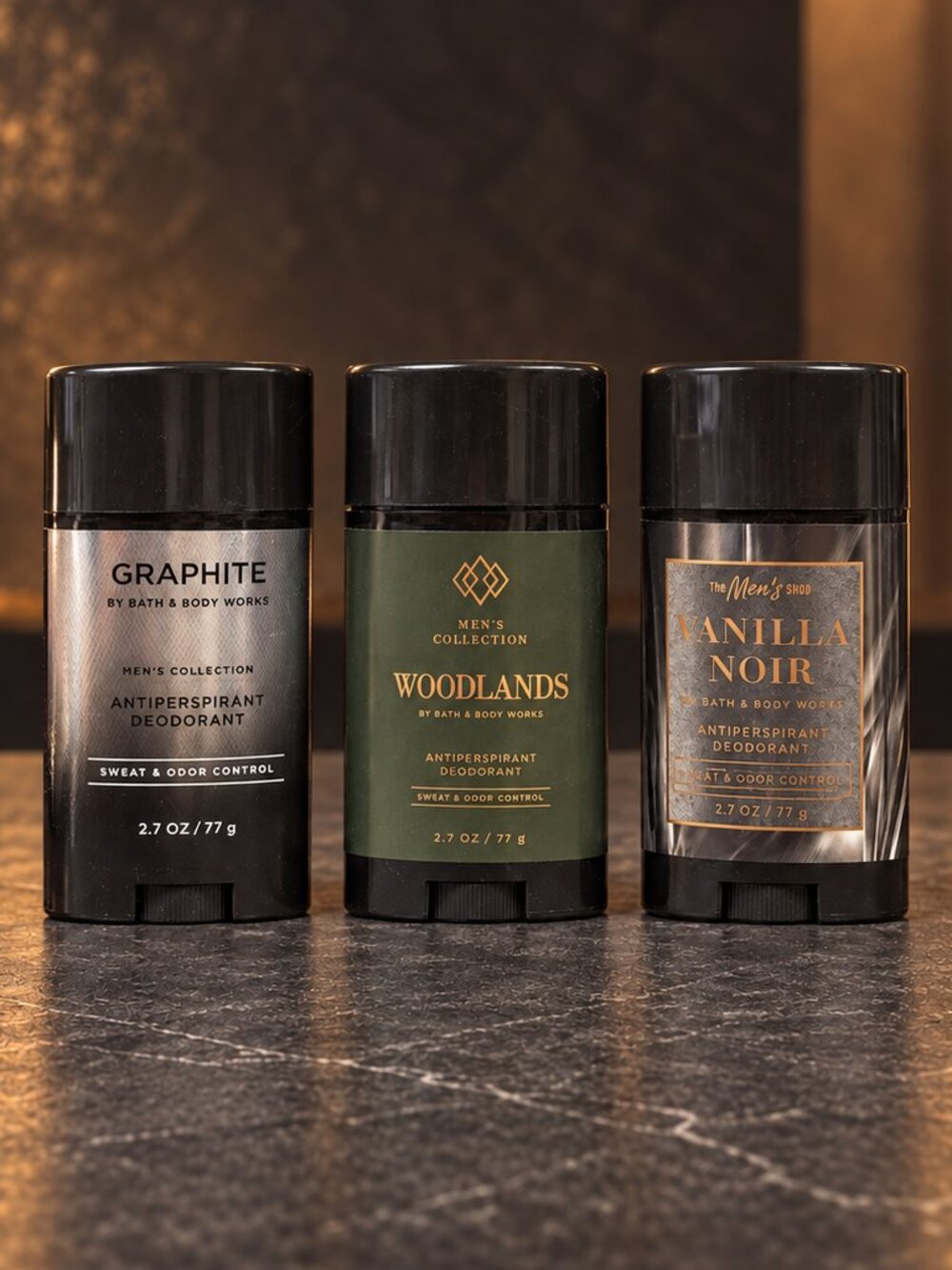 Bath & Body Works Men’s Antiperspirant Deodorant 3-Piece Set 2.7 oz Each